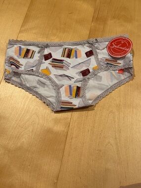 Splendies Lace-Trim Hipster Briefs in Light Gray